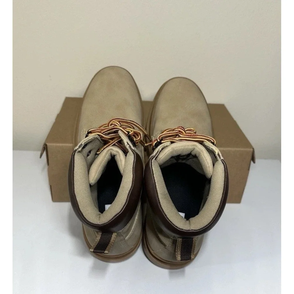 Steve Madden Gabber Boots Tan Nubuck Ortholite Men Size 12